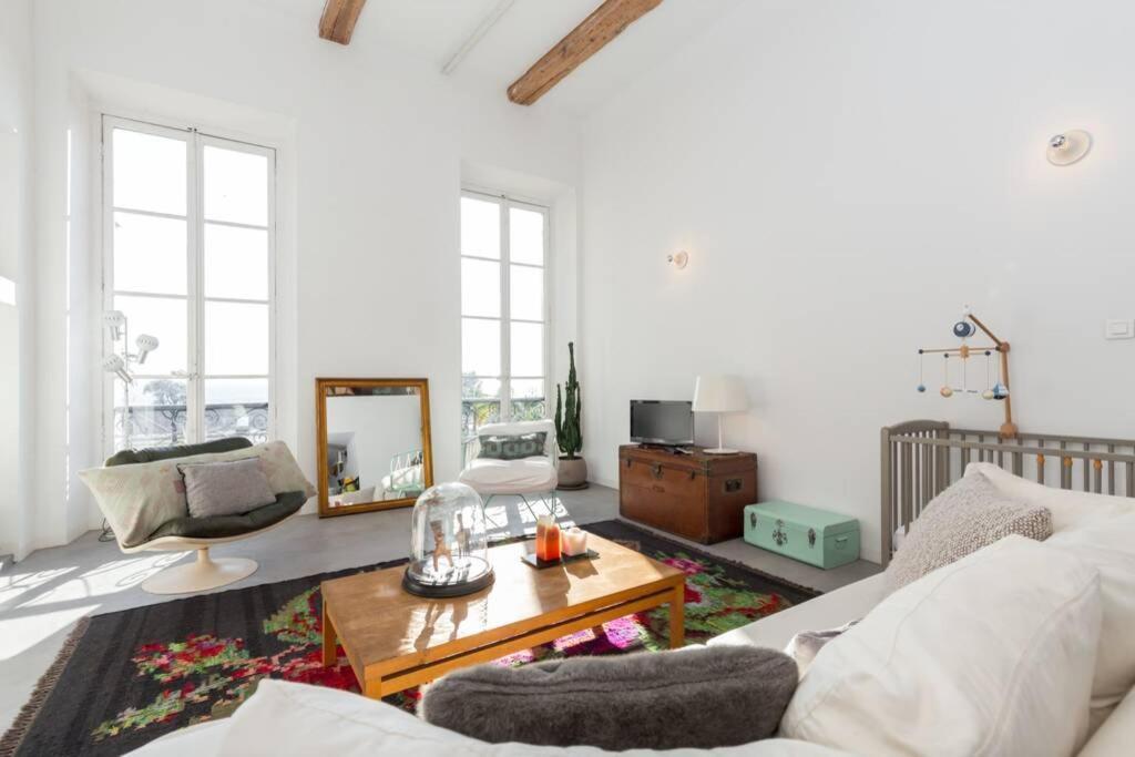 니스 06J - Superb Duplex Loft With Ac - Sea View 아파트 외부 사진